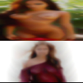 Almost nude woman